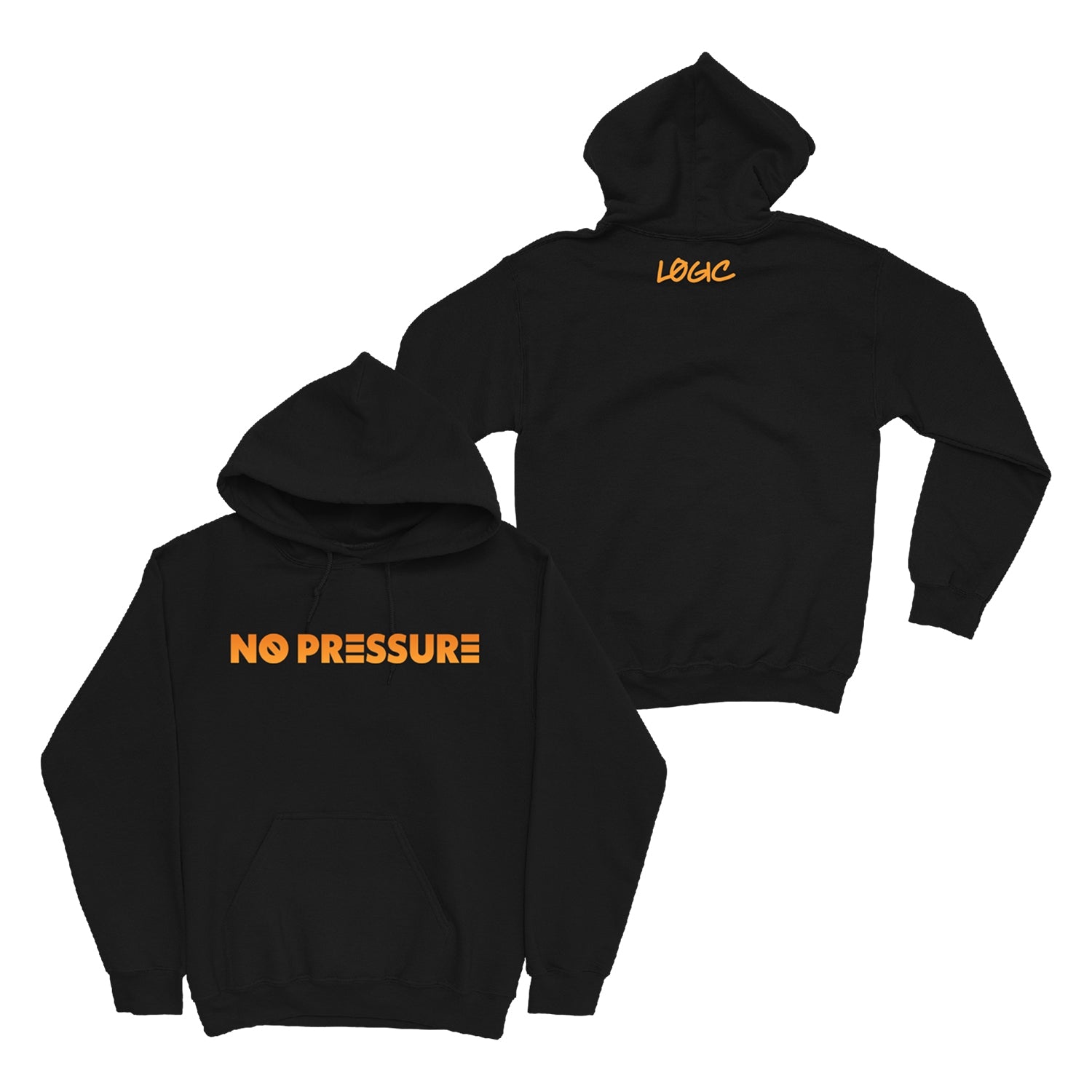 Black sweatshirt store with orange writing