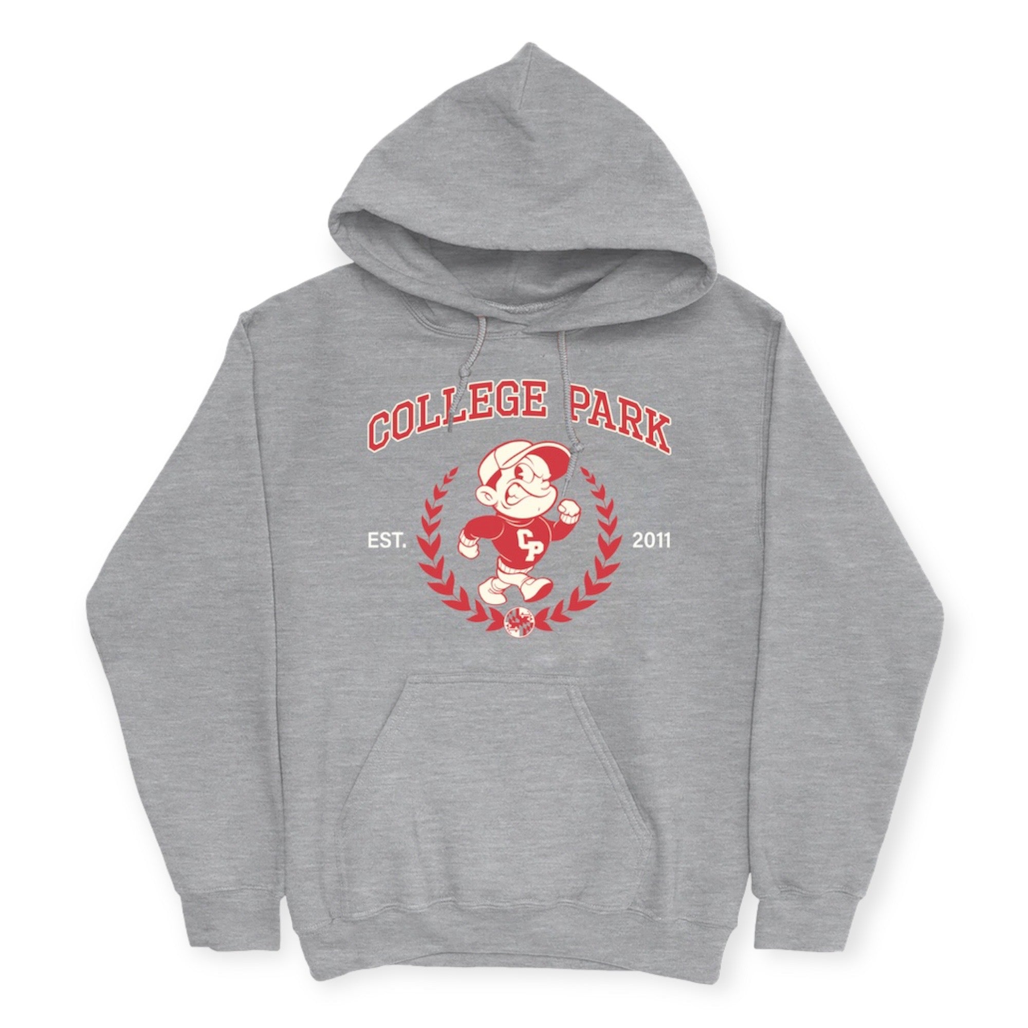 Paragraph★COLLEGE LOGO OVER FIT HOODIE★ college-hoodie-organic-cotton-