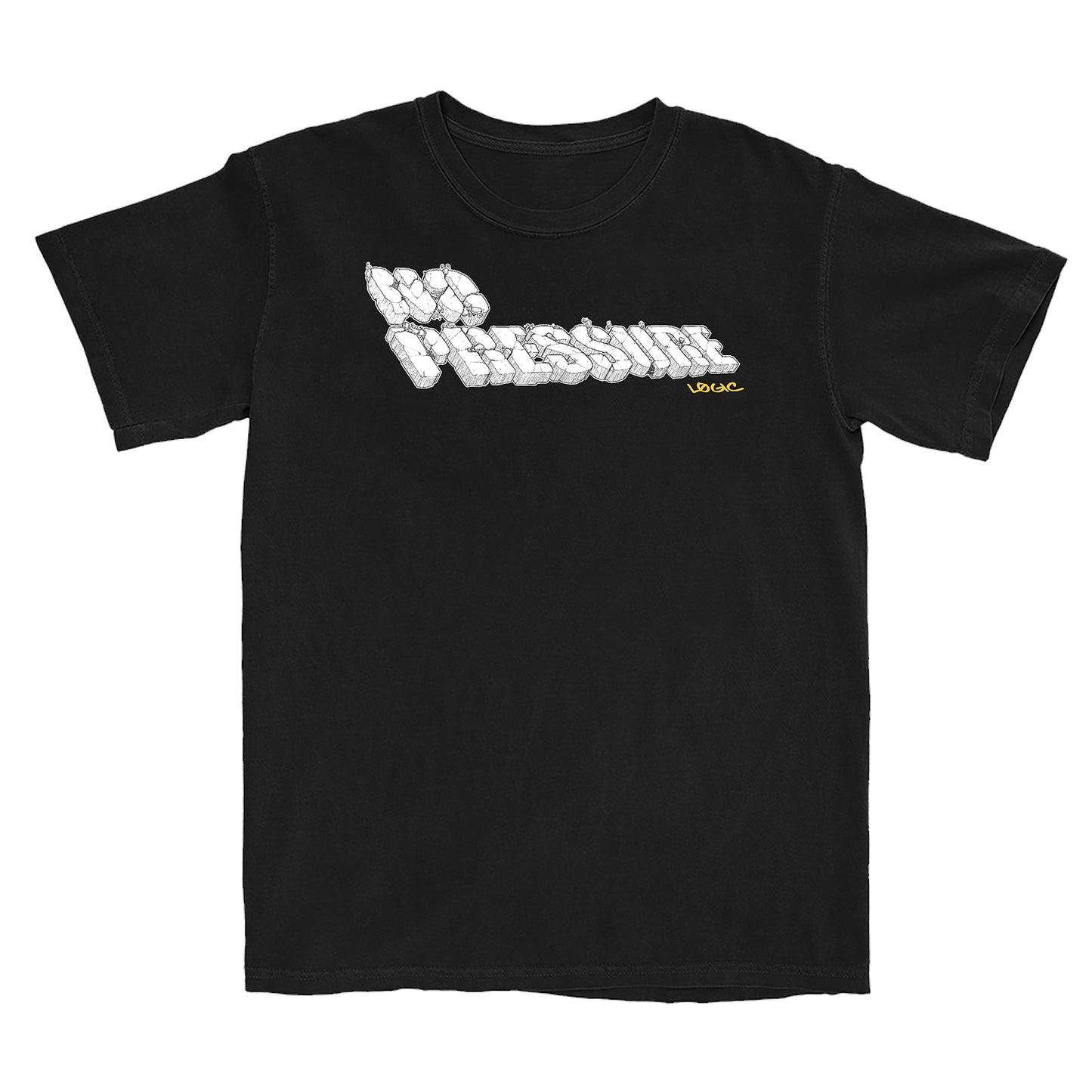 No Pressure Broken Logo Black T-Shirt